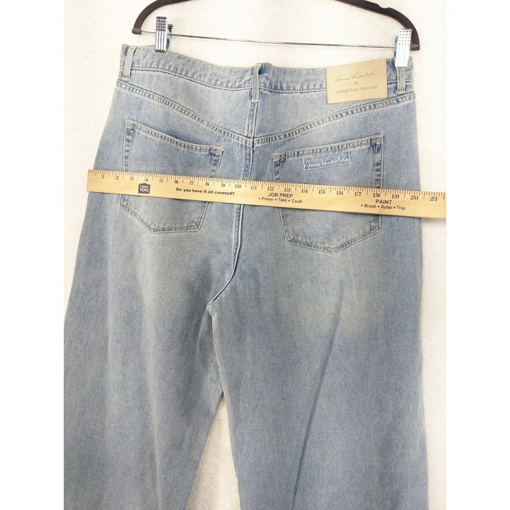 Gloria Vanderbilt Christian Siriano Wide Leg Short Denim‎ Mom Jeans 31/12